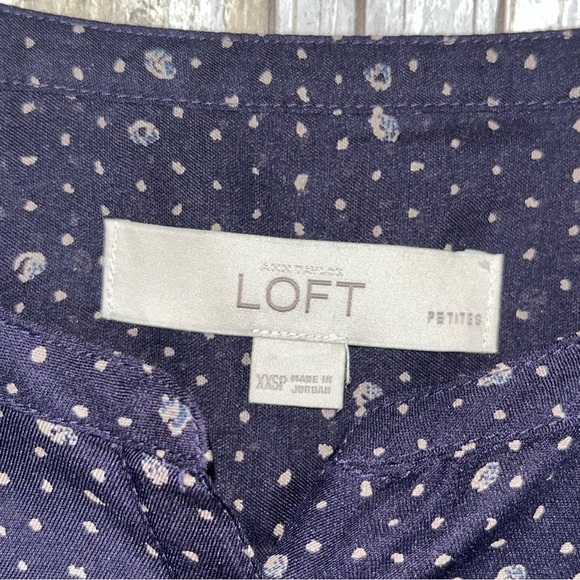Loft Navy Dot Popover Blouse - Picture 5 of 5